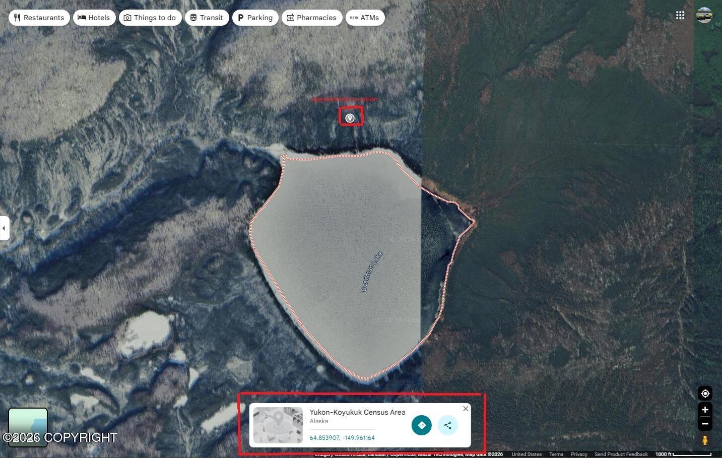 L7 B2 NO ROAD Deadman Lake Sub, Manley Hot Springs AK 99000